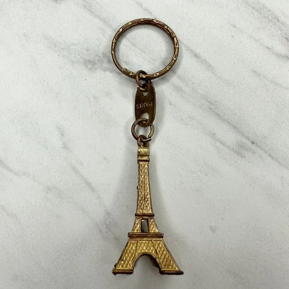 Paris France Eiffel Tower Souvenir Keychain Keyring